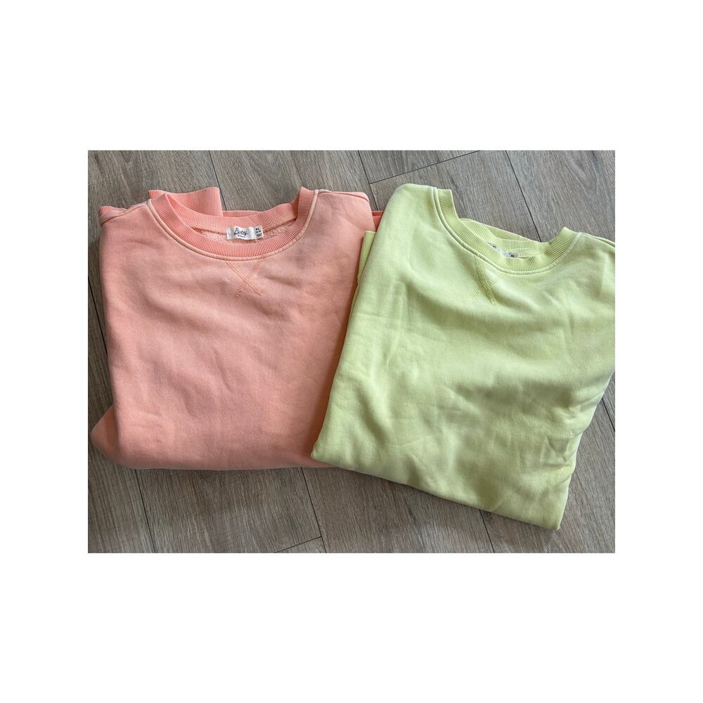 New Set of 2 Bixby Nomad Girls Sweatshirts XL 16-18 Orange Yellow